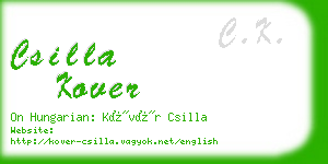 csilla kover business card